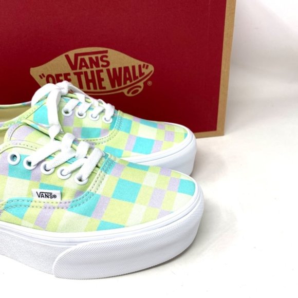 VANS Authentic Platform Shoes Pastel Picnic Canvas Multi Women Size VN0A5KXXPP5 - Picture 6 of 12